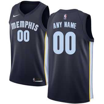 Men & Youth Customized Memphis Grizzlies Nike Navy Swingman Icon Edition Jersey